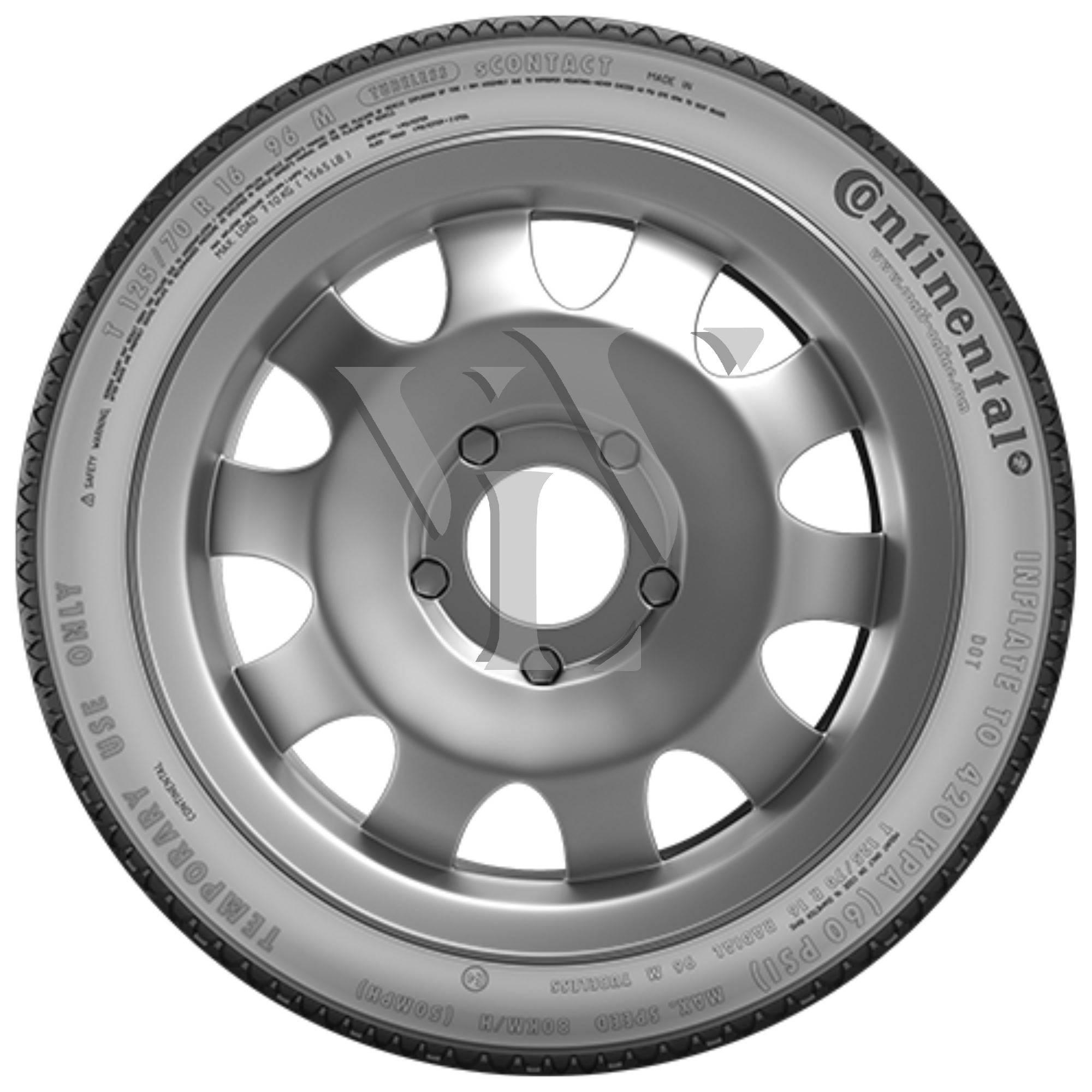  Sommerreifen CONTINENTAL SCONTACT (SPARE TIRE) BEREIFUNG NOTRAD 125/70 R19 100 M  