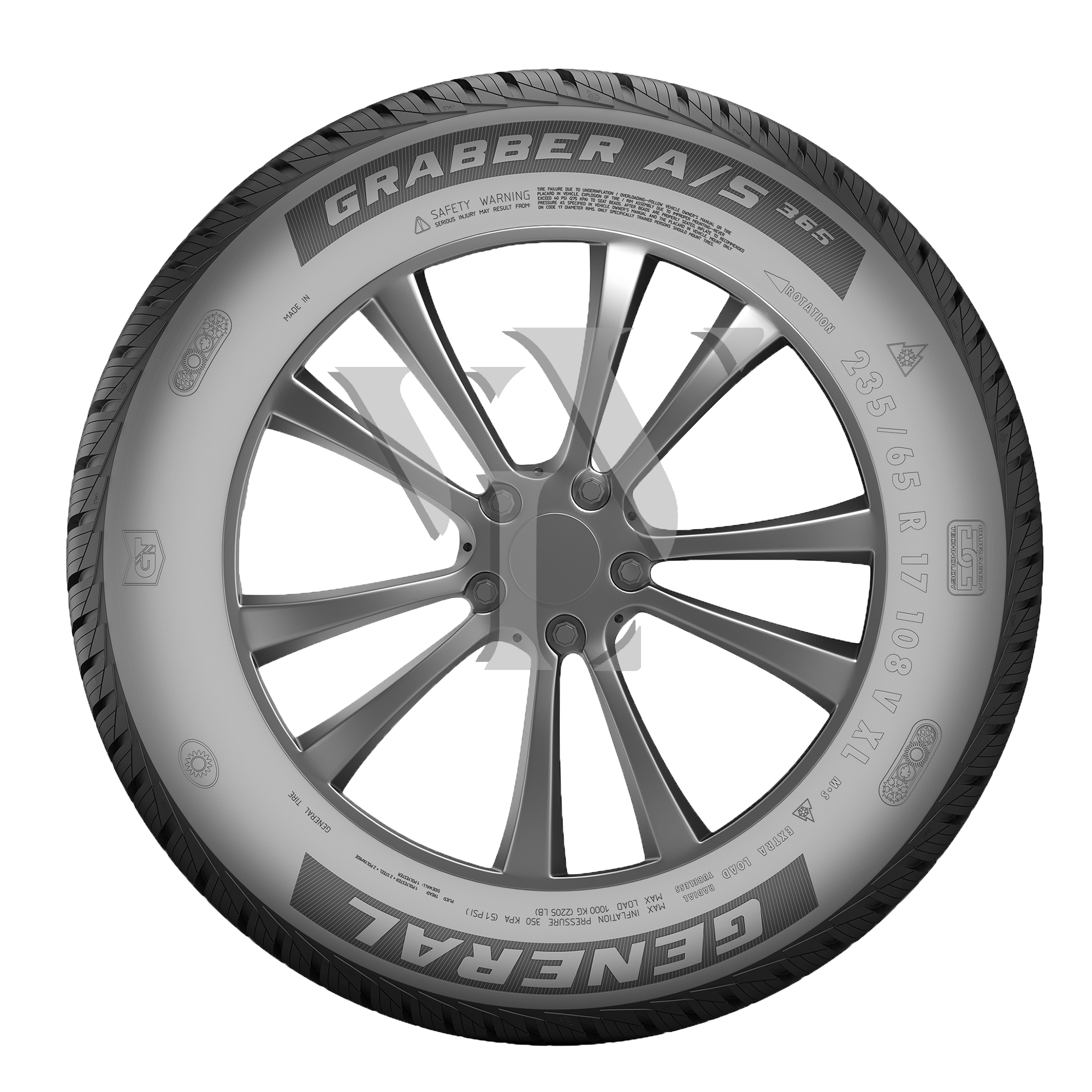  Allwetterreifen GENERAL TIRE GRABBER AS 365 XL 255/55 R18 109 V  