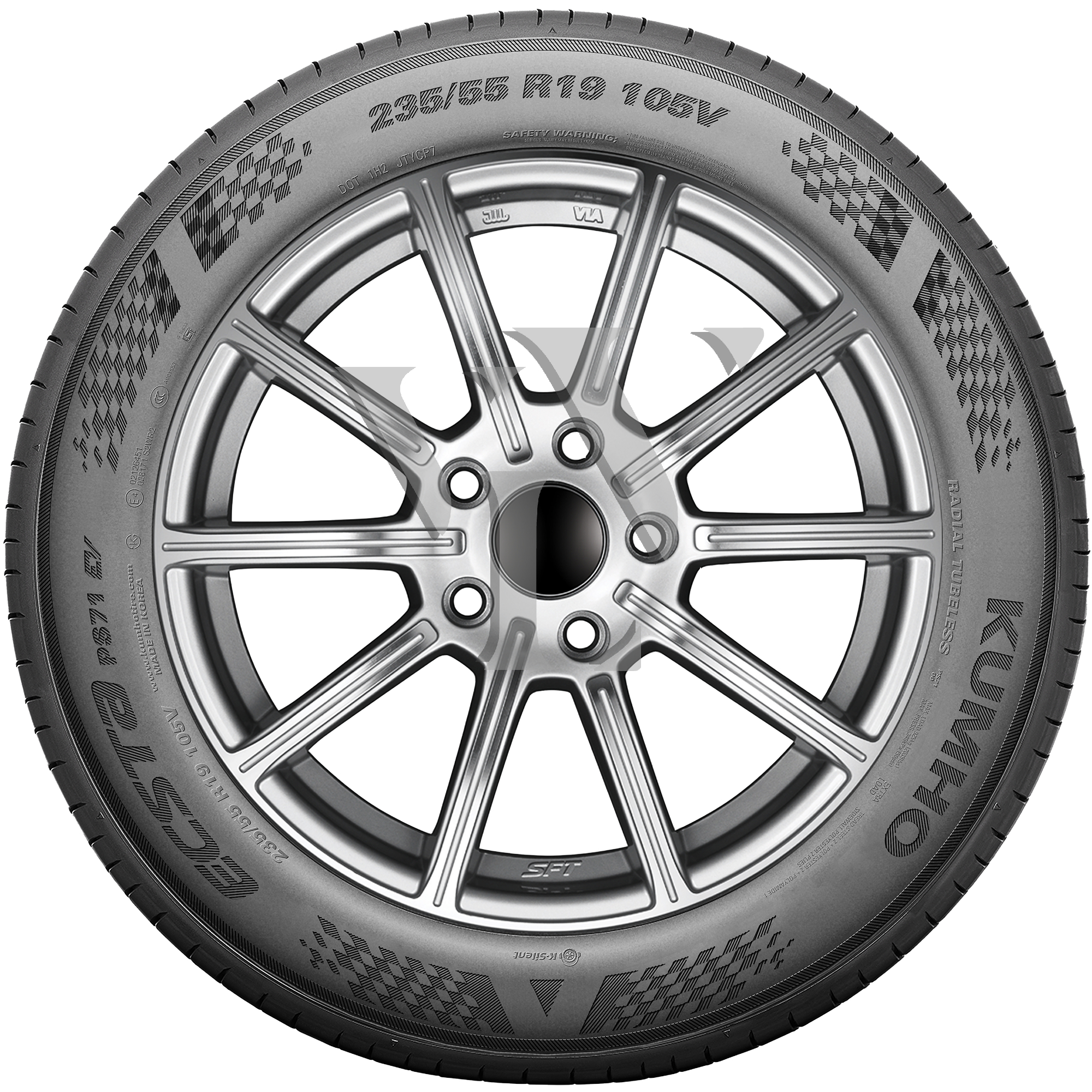  Sommerreifen KUMHO PS71 ECSTA (EV) K-SILENT 255/45 R19 104 W  